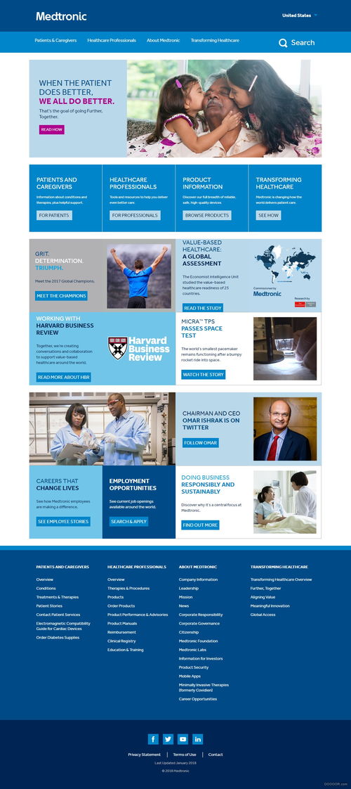 medtronic美国美敦力全球医疗技术服务和解决方案网站设计
